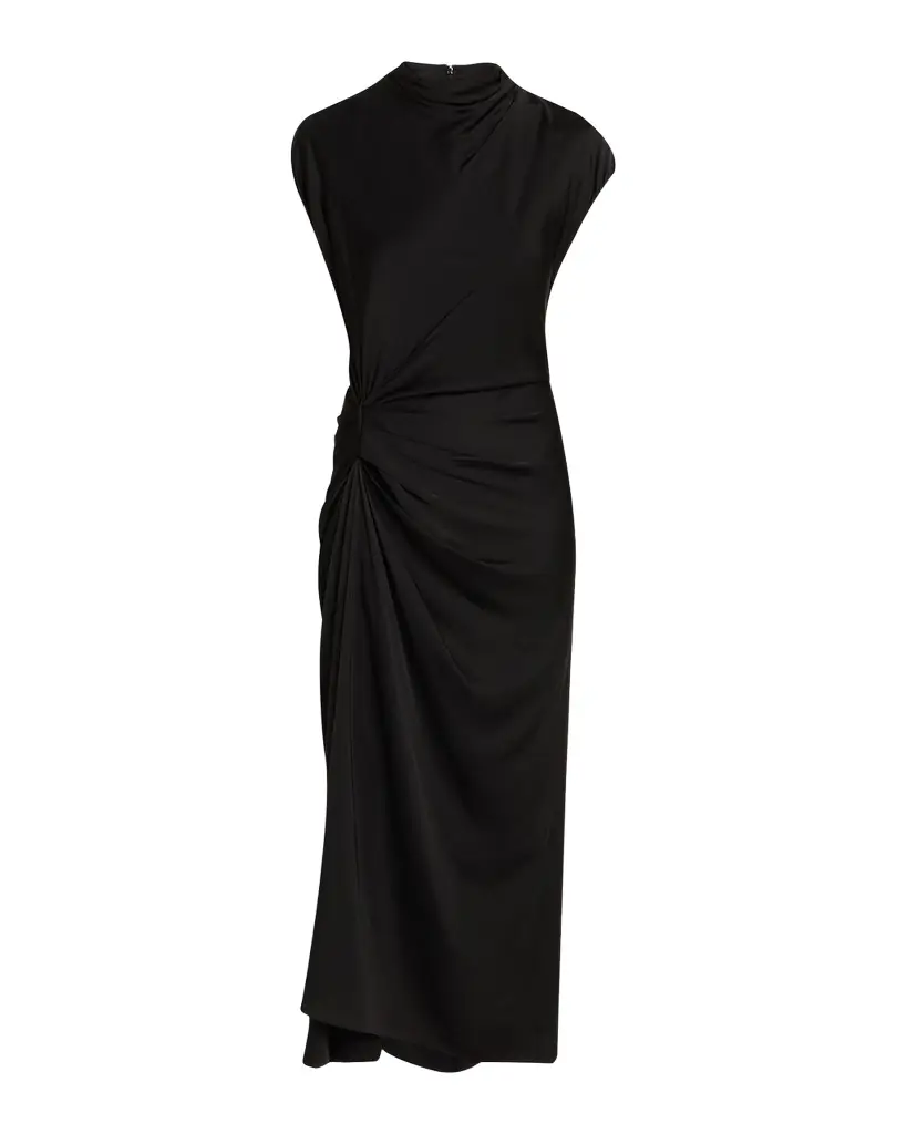 A.L.C. Alma Draped Satin Viscose Dress