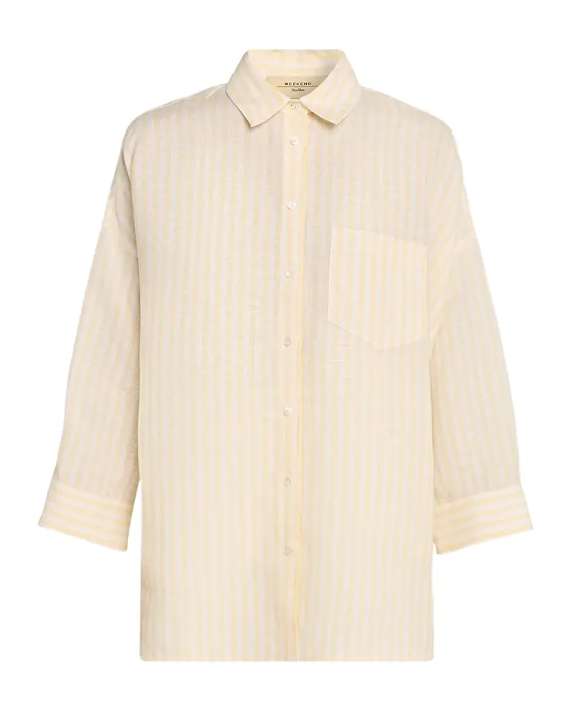 Weekend Max Mara Panetto Striped Linen Shirt