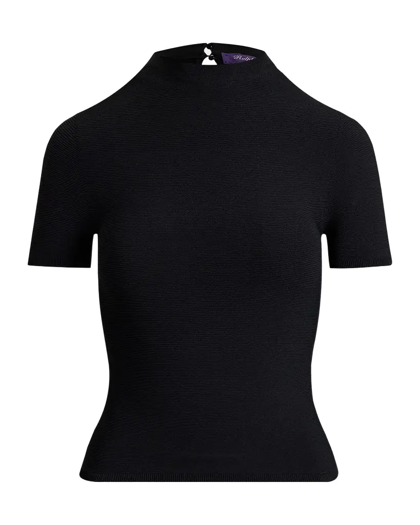 Ralph Lauren Collection Stretch Short-Sleeve Sweater