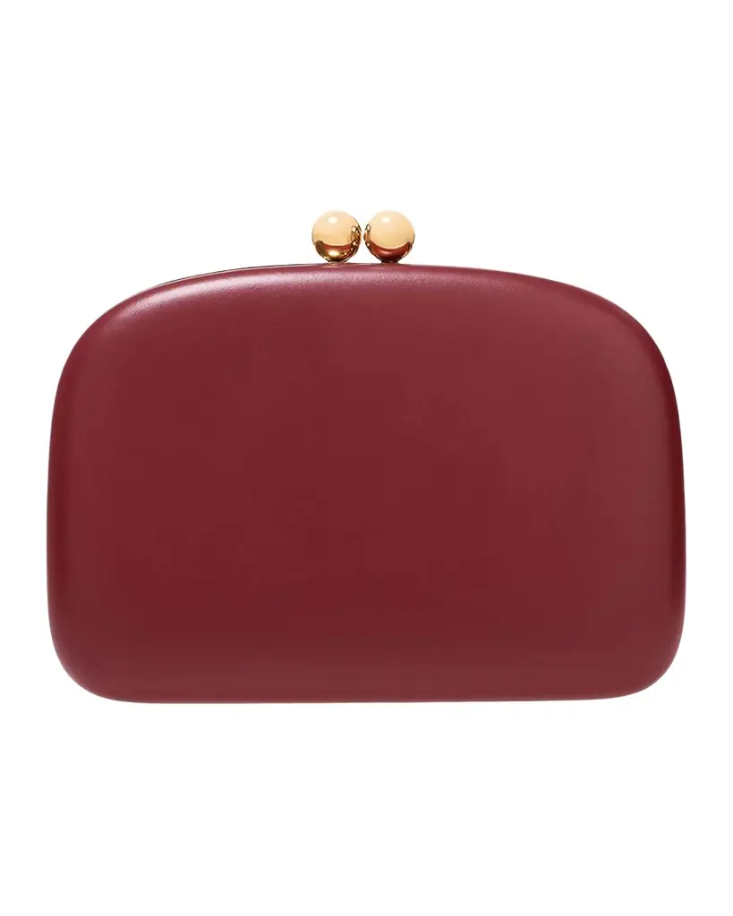 Carolina Herrera Vega Leather Clutch Bag