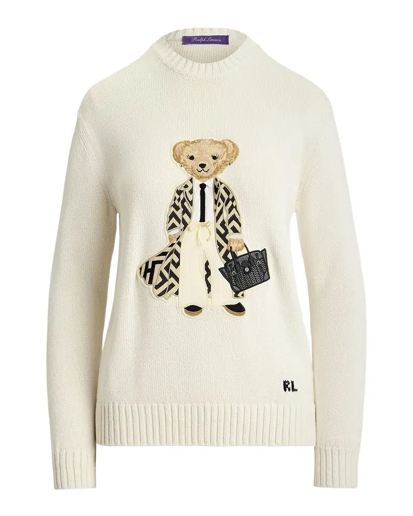 Ralph Lauren Collection Spring Polo Bear Silk Sweater