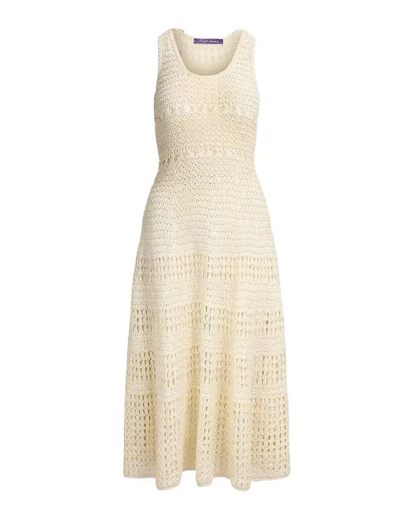Ralph Lauren Collection Solanna Cotton Sweater Day Dress