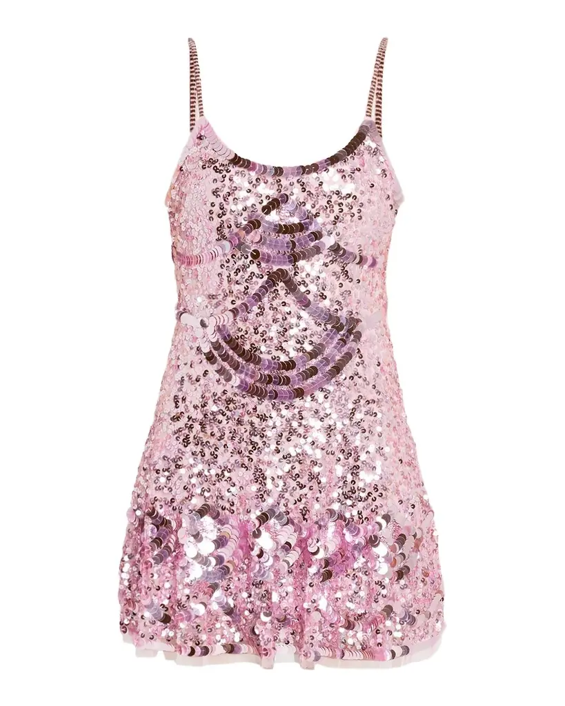 LoveShackFancy Liria Sequined Mini Dress