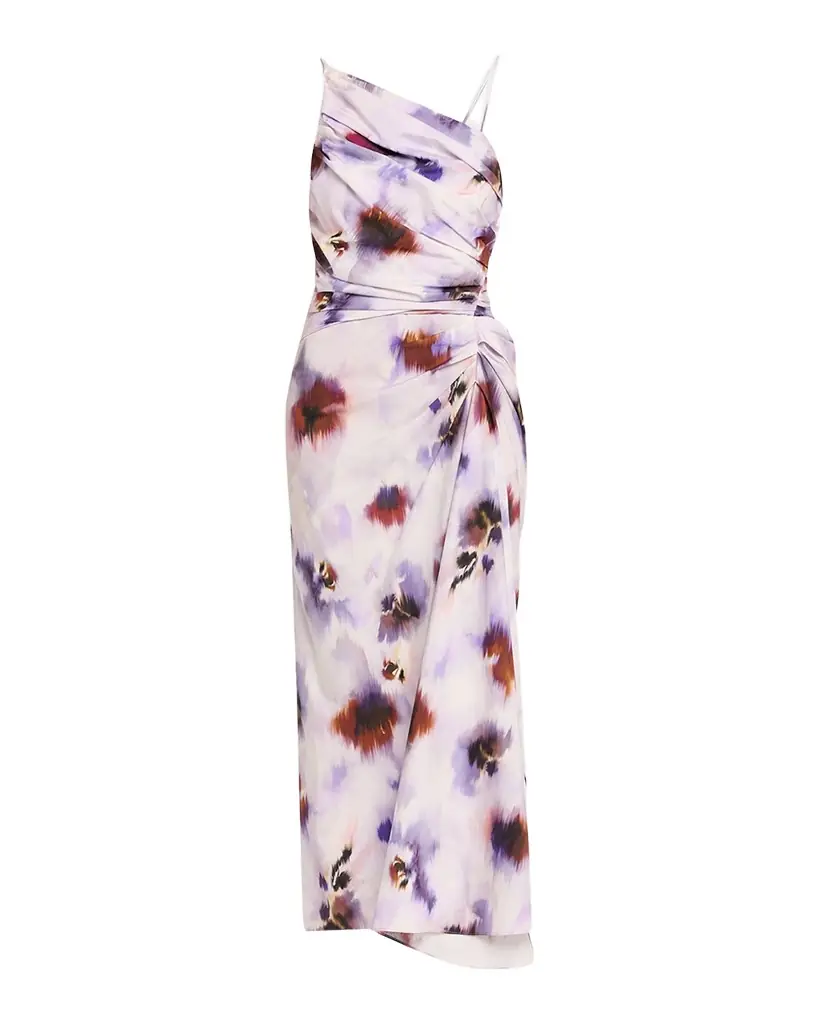 A.L.C. Juno Asymmetric Floral Midi Dress