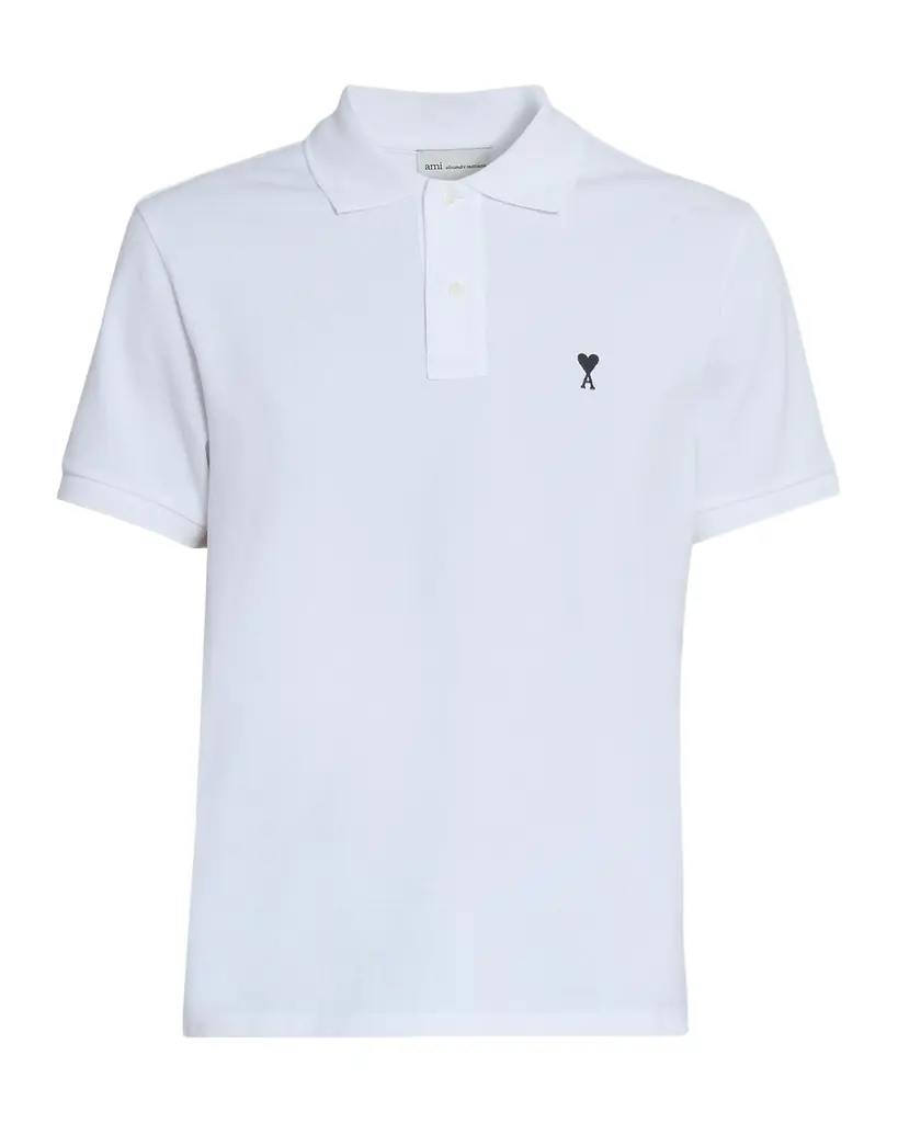 Ami Paris Men 's Cotton Pique Ami De Coeur Polo Shirt