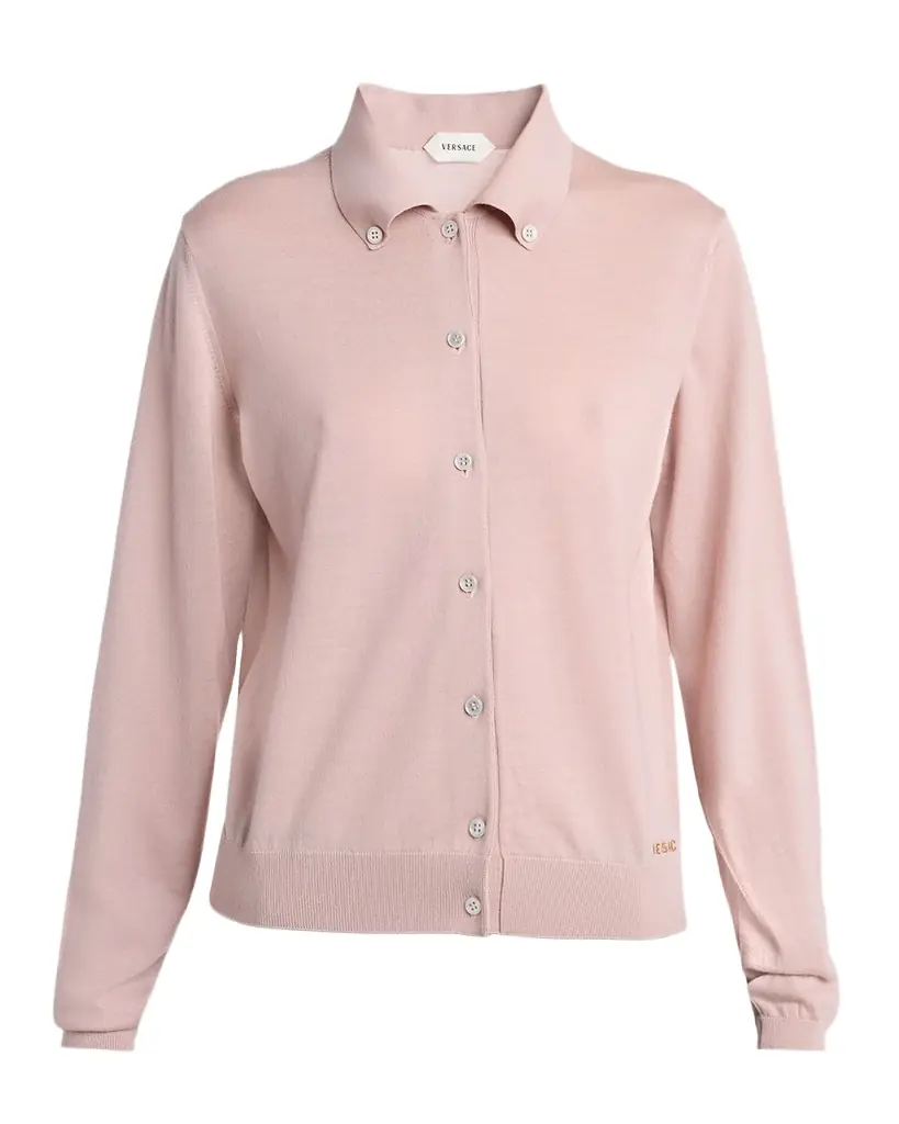 Versace Virgin Wool Knit Cardigan