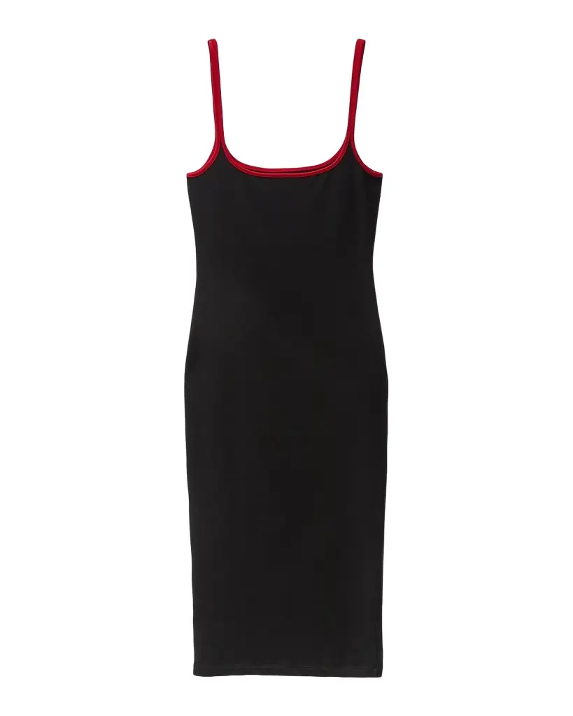Versace Sleeveless Contrast-Trim Midi Dress
