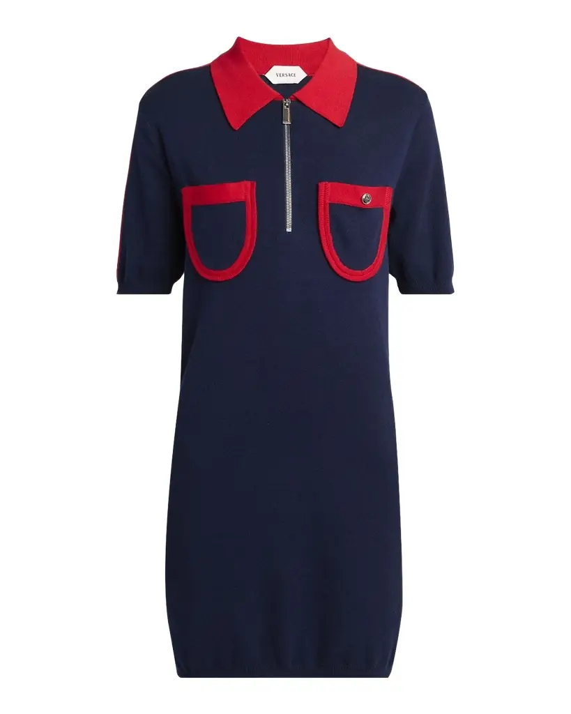 Versace Bicolor Knit Mini Dress