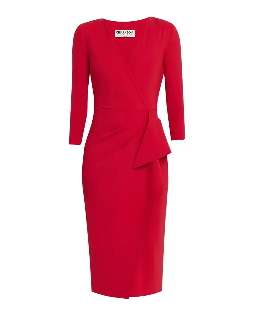 Chiara Boni La Petite Robe Zuhur Side-Ruffle Bodycon Midi Dress