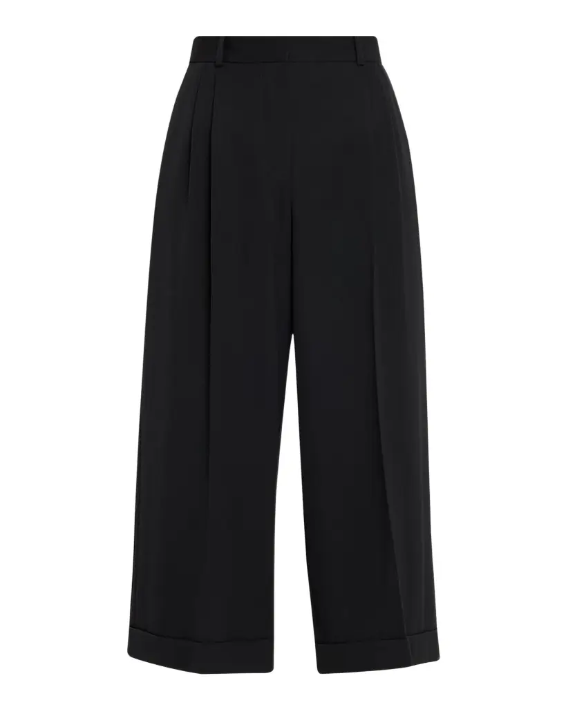 THE ROW Lior Double-Pleated Wide-Leg Ankle Pants