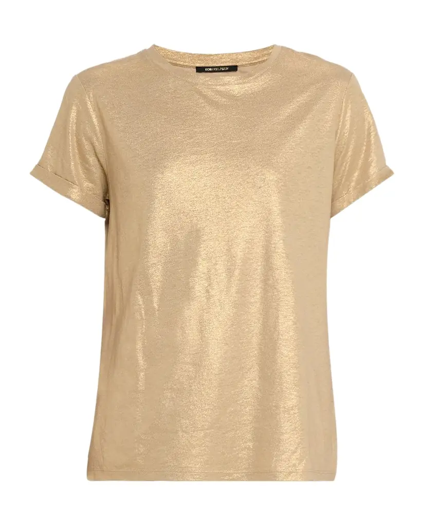 Kobi Halperin Meegan Crewneck Shimmer Knit Tee