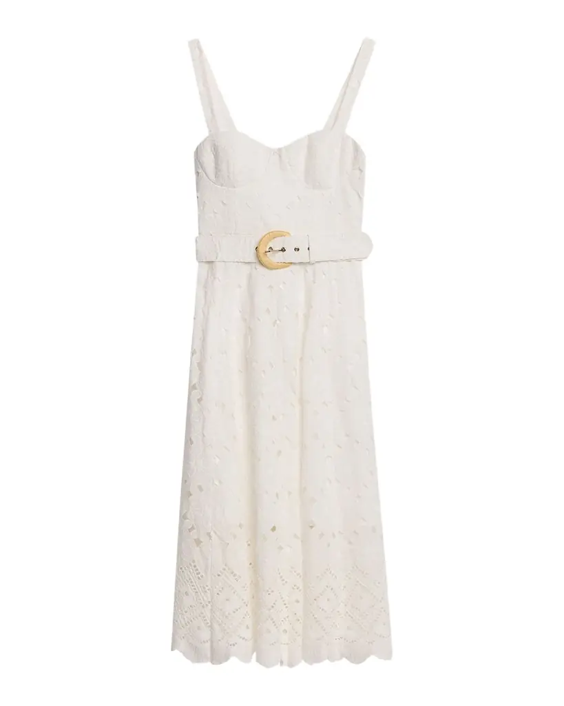 Cara Cara Calypso Embroidered A-Line Midi Dress