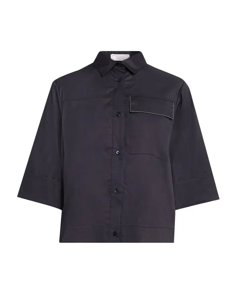 Peserico Boxy Stretch Cotton Shirt