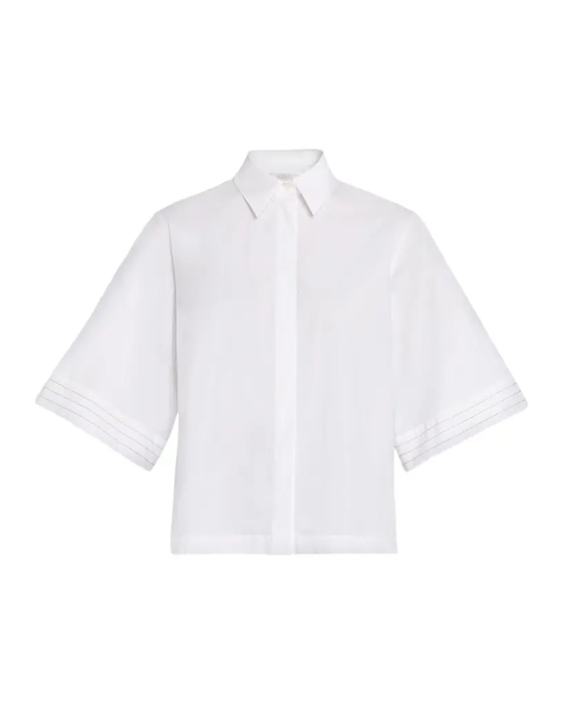 Peserico Solid Linen Button-Down Shirt