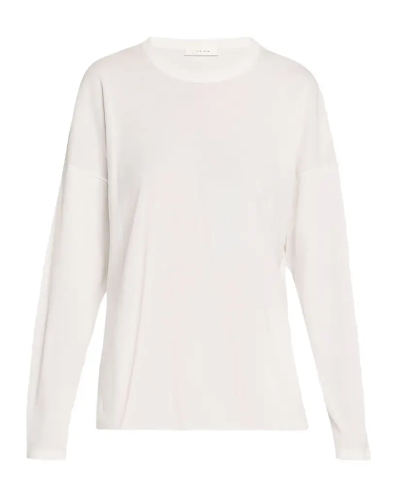THE ROW Floris Cotton Long-Sleeve Top
