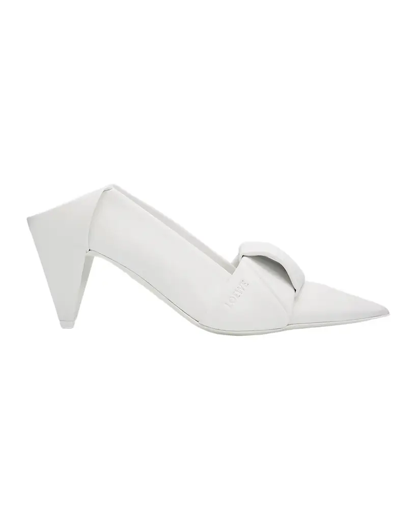Loewe 70mm Origami Folded Leather Mule Pumps
