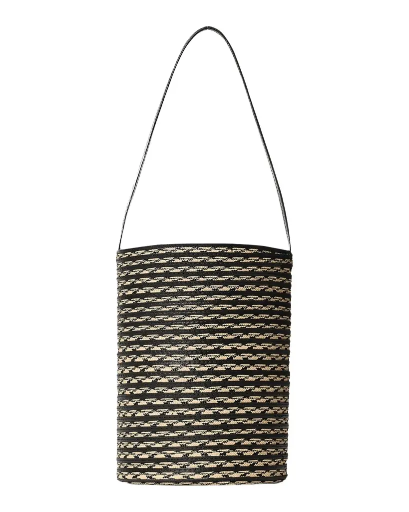 THE ROW Beau Mini Striped North-South Shoulder Bag