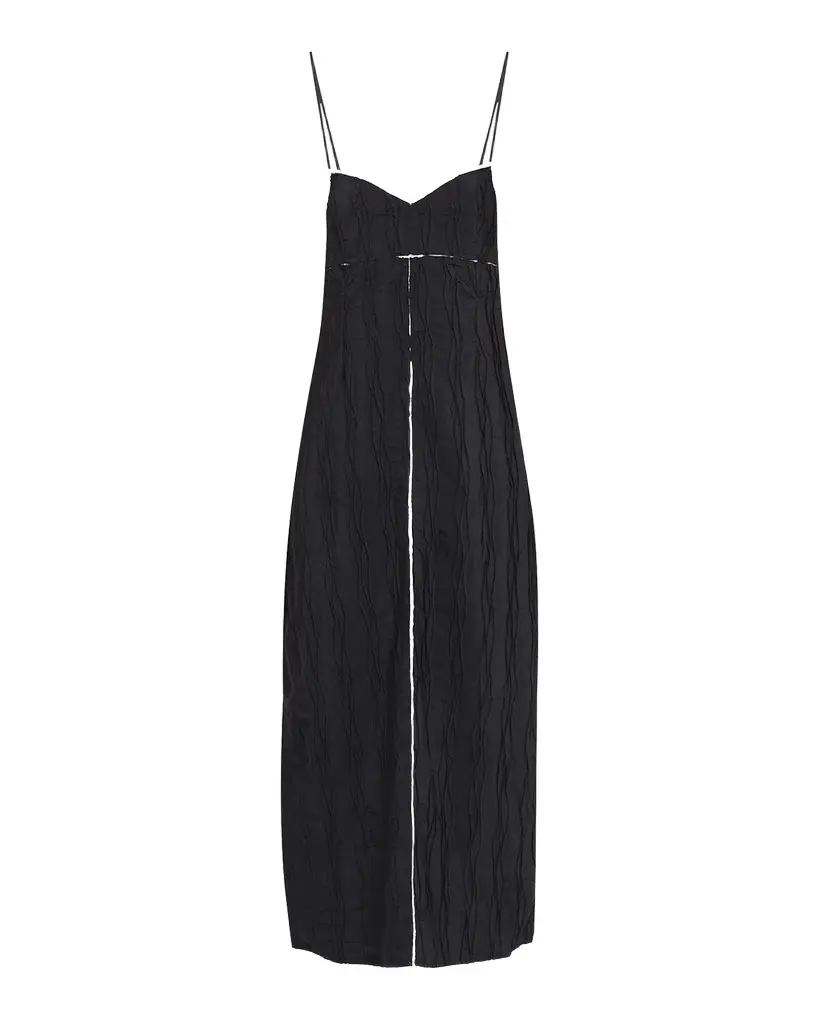 SIMKHAI Leah Textured Sleeveless Midi Dress