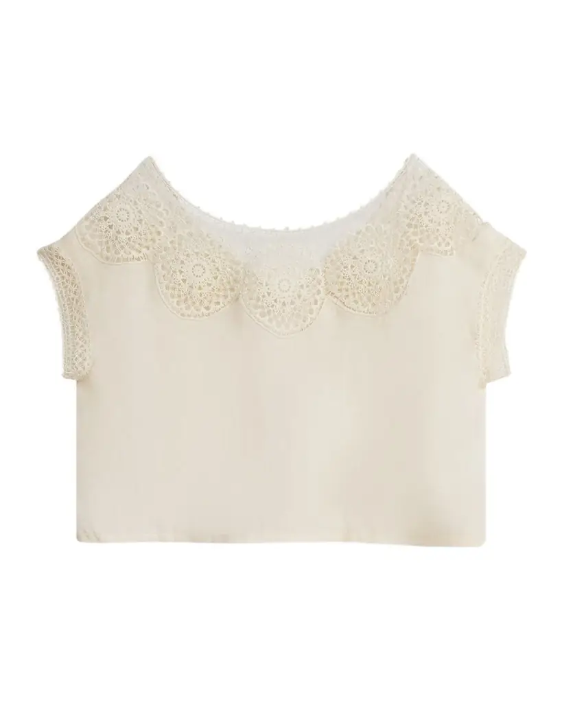 Nili Lotan Caila Embroidered Ramie Top