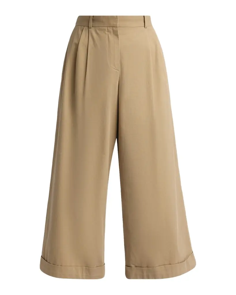THE ROW Lior Cotton & Cashmere Wide-Leg Pants