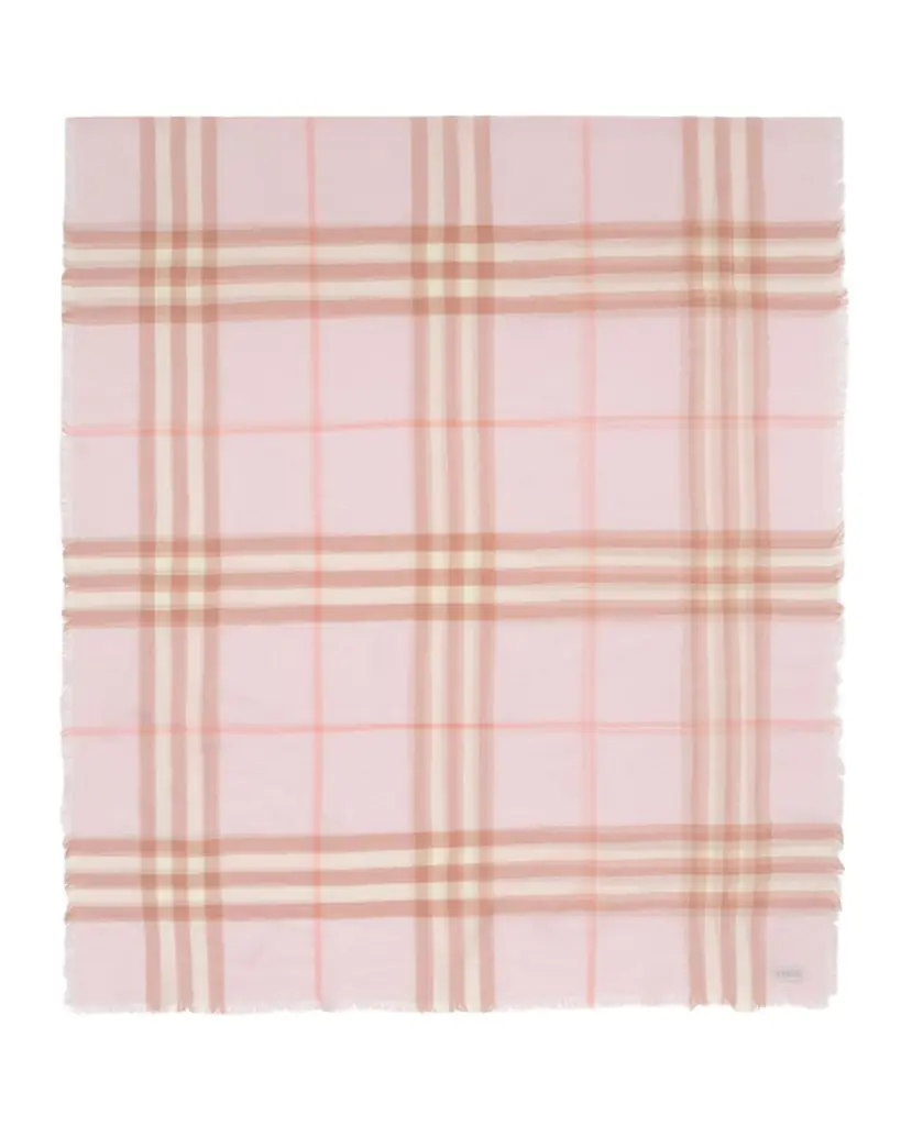 Burberry Wide Check Wool Scarf