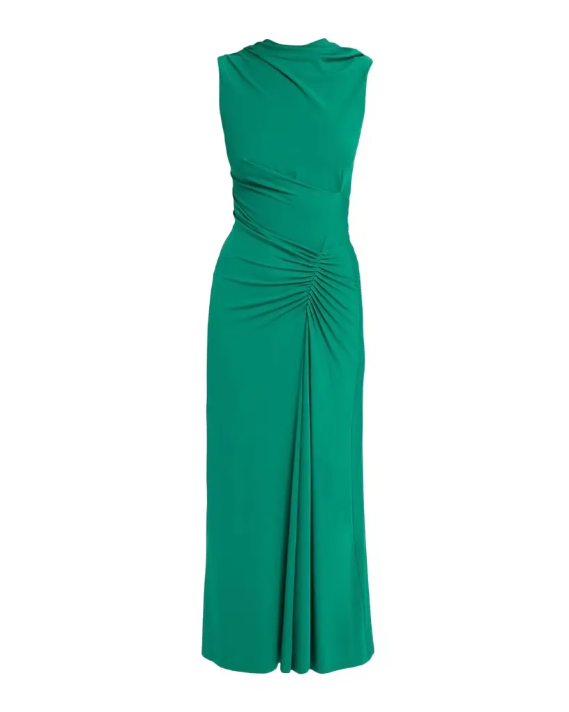 SIMKHAI Acacia Draped Jersey Midi Dress