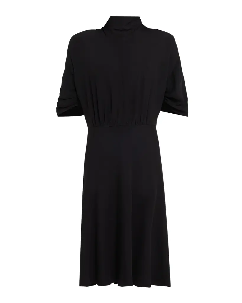 THE ROW Emmeline Short-Sleeve Silk Midi Dress