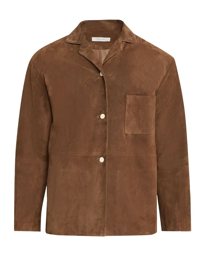 THE ROW Janine Suede Shirt Jacket