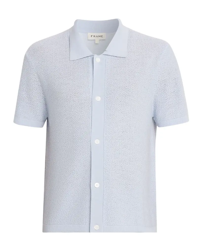 FRAME Men 's Textured Short-Sleeve Shirt