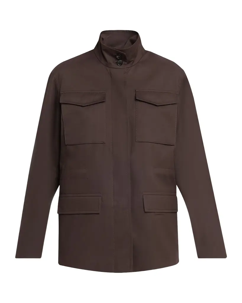 THE ROW Floriane Cotton-Cashmere Utility Jacket