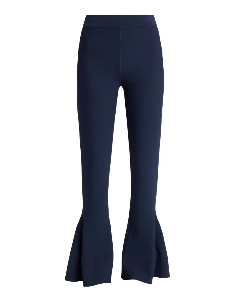 Stella McCartney Compact Knit Peplum Flare Pants