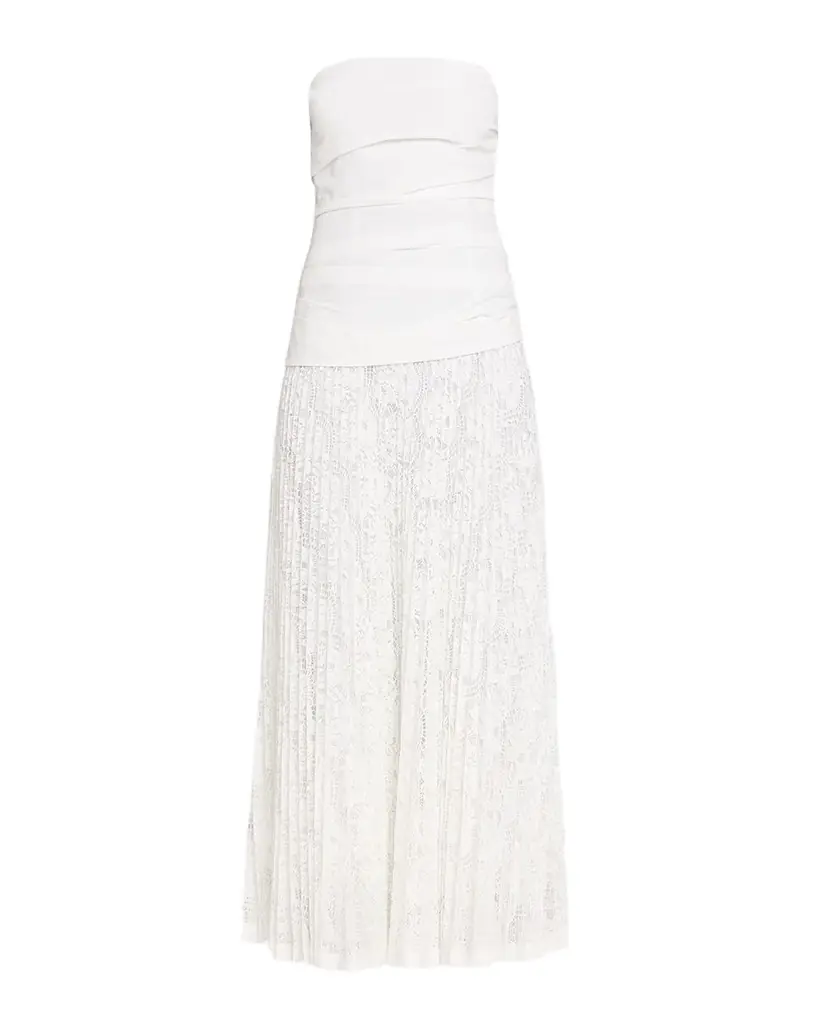 SIMKHAI Annalise Cotton Lace Midi Dress