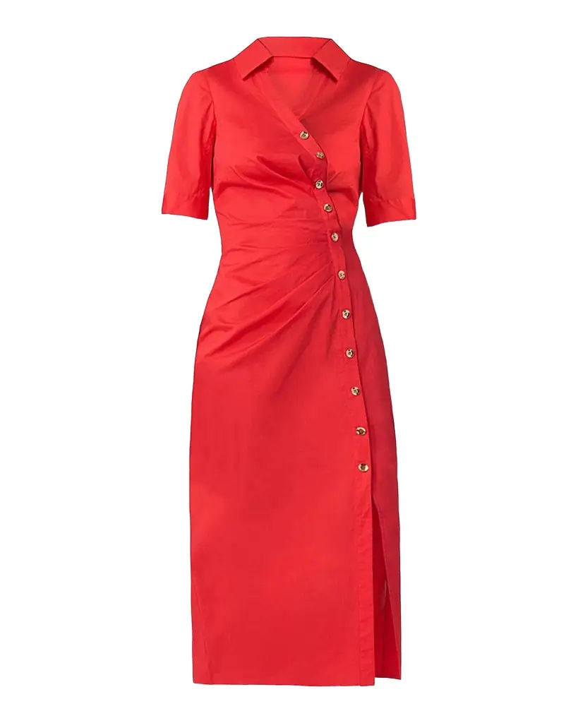 Shoshanna Emmett Stretch Cotton Midi Shirtdress