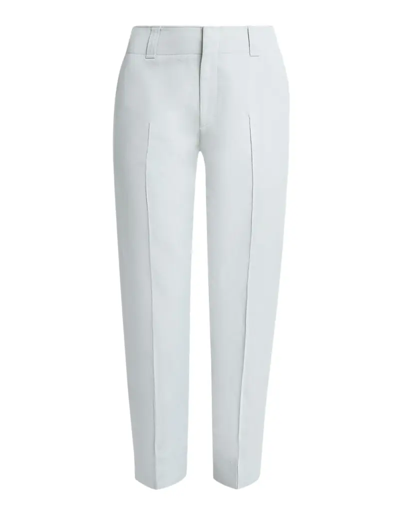 Chloe Linen-Cotton Pintuck Trousers