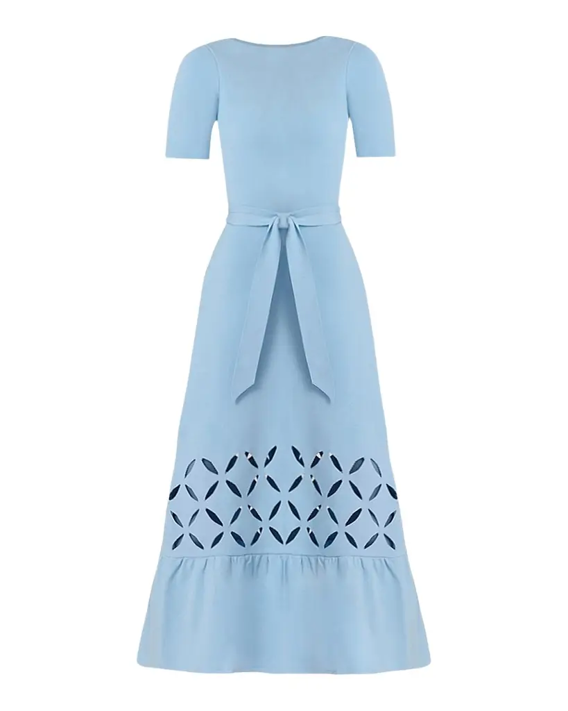 Shoshanna Pendelton Cutout Knit Midi Dress