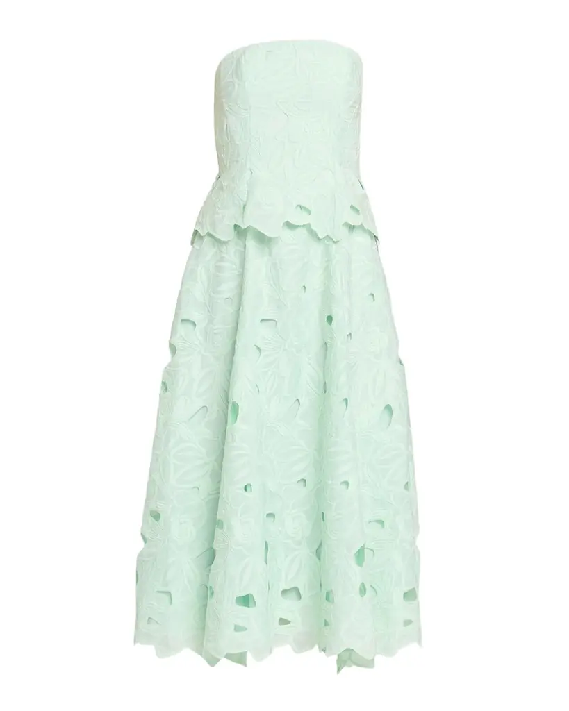 As It May Isla Cutout Floral-Embroidered Midi Dress