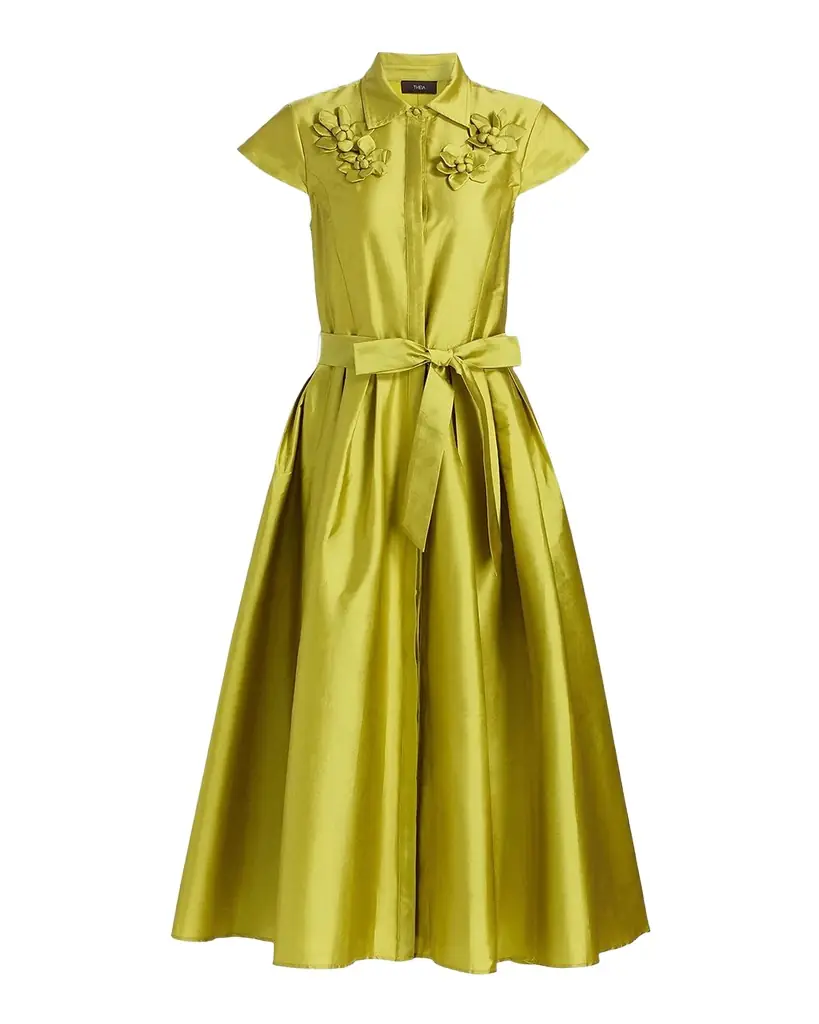 Theia Vada Taffeta Shirtdress