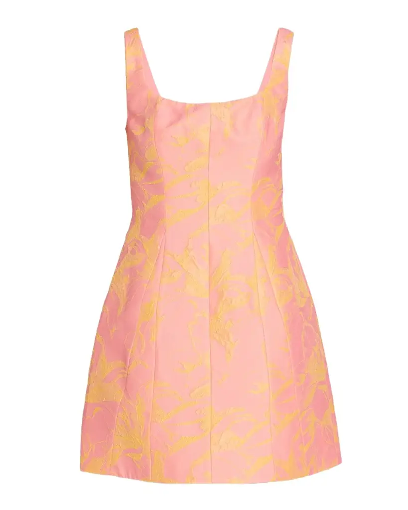 As It May Amira Sleeveless Floral Jacquard Mini Dress