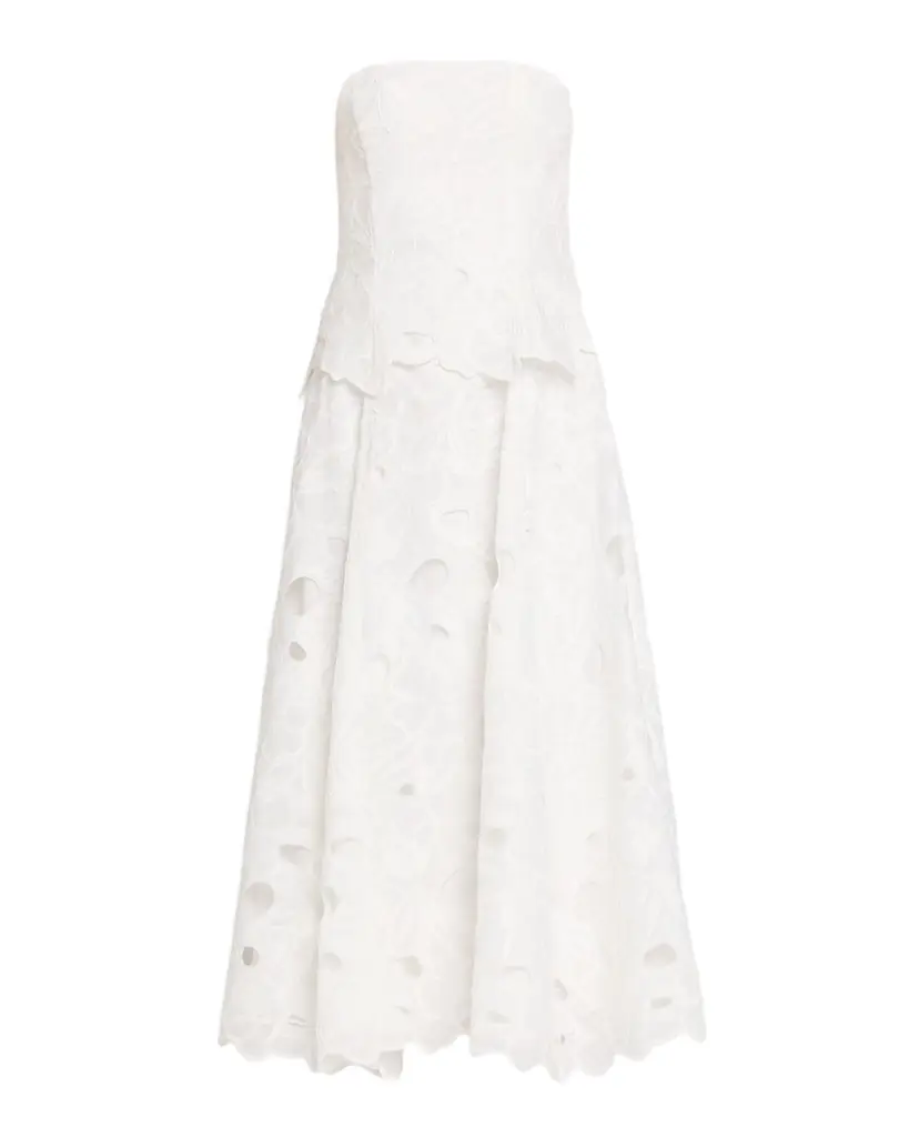 As It May Isla Cutout Floral-Embroidered Midi Dress