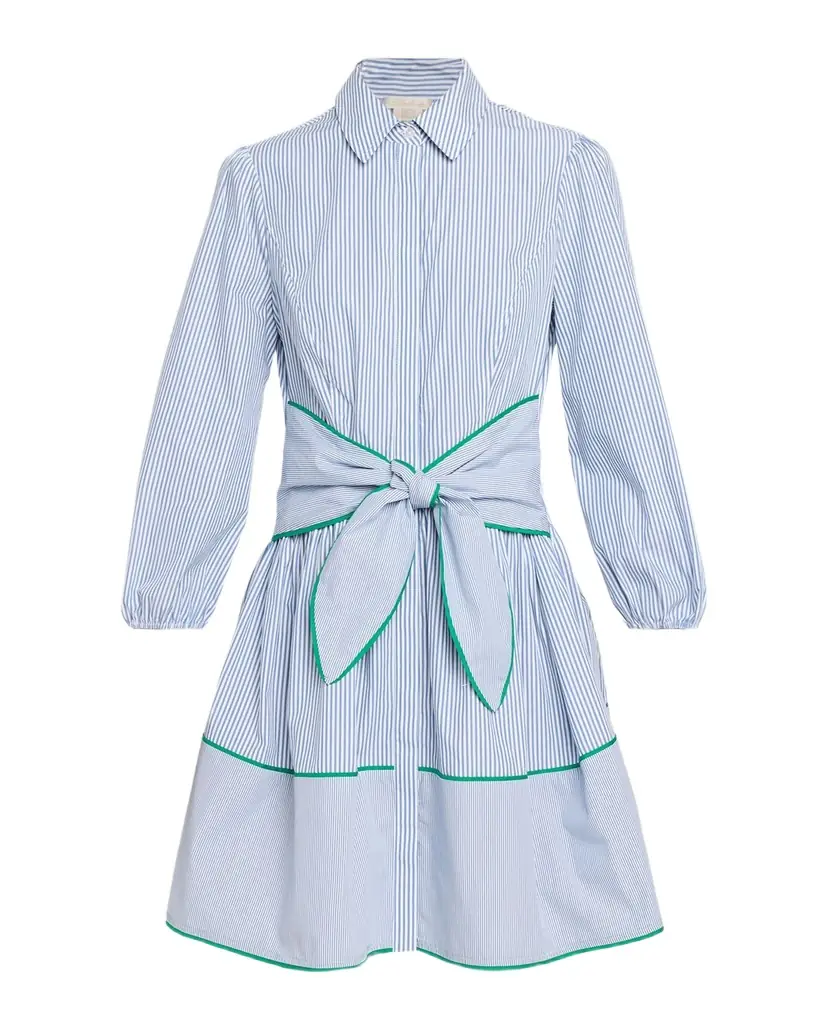 Shoshanna Chatfield Striped Cotton Poplin Mini Shirtdress
