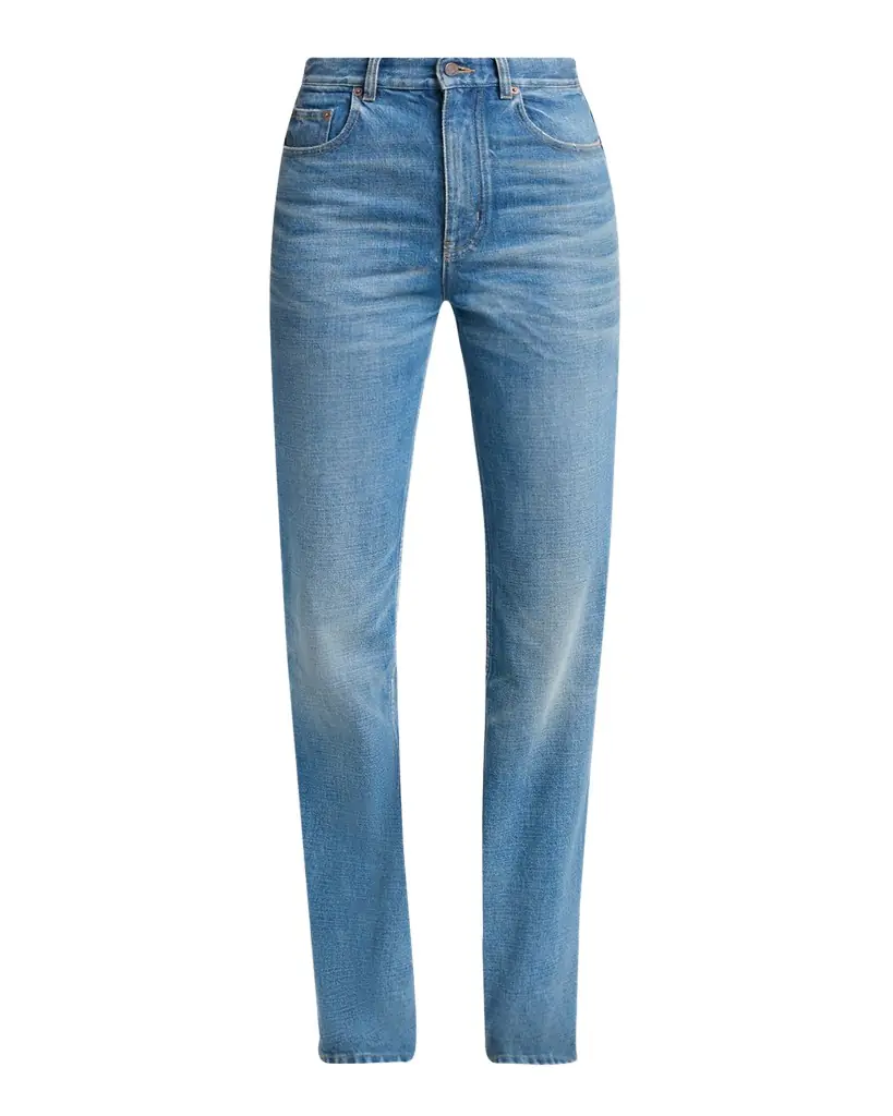 Chloe High-Rise Slim-Leg Denim Trousers