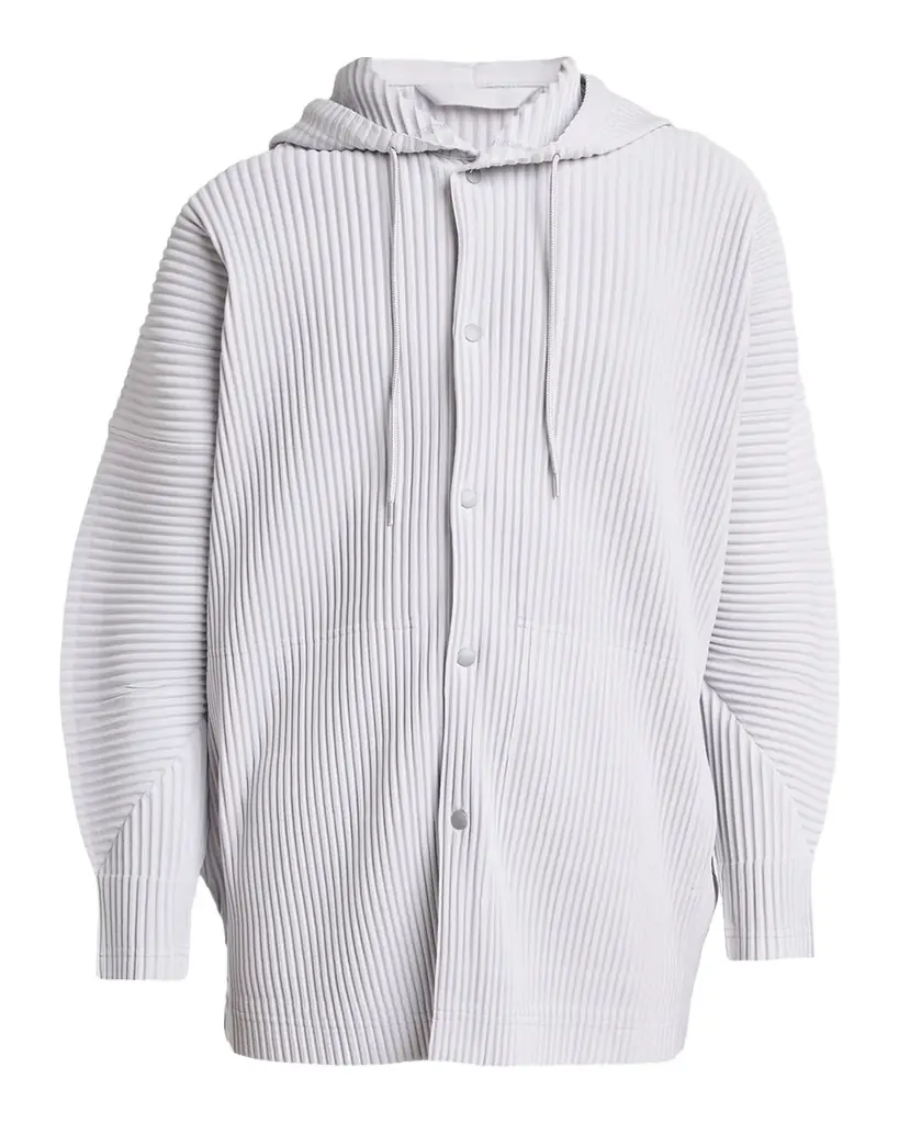 Homme Plisse Issey Miyake Men 's Monthly Colors Pleated Snap-Front Hoodie