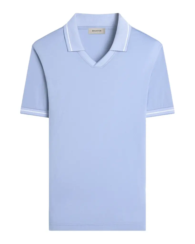 Bugatchi Men 's Pima Cotton Johnny-Collar Polo hirt