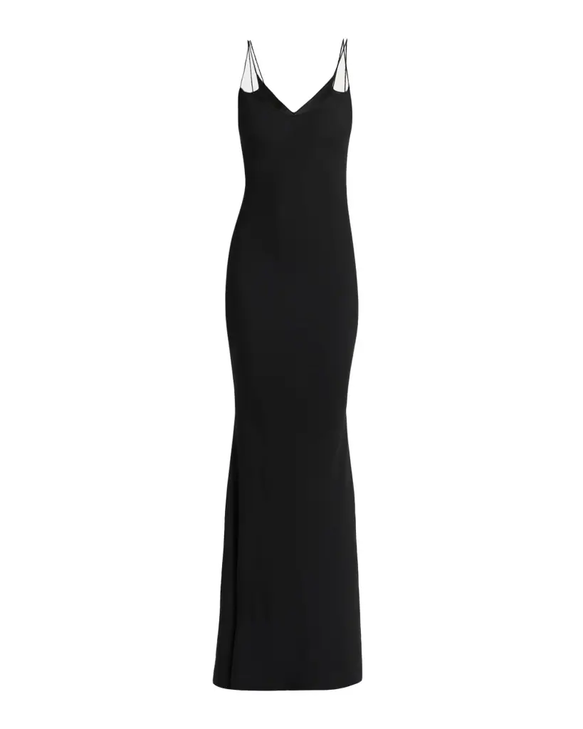 TOM FORD Strappy Satin Back Crepe Maxi Dress