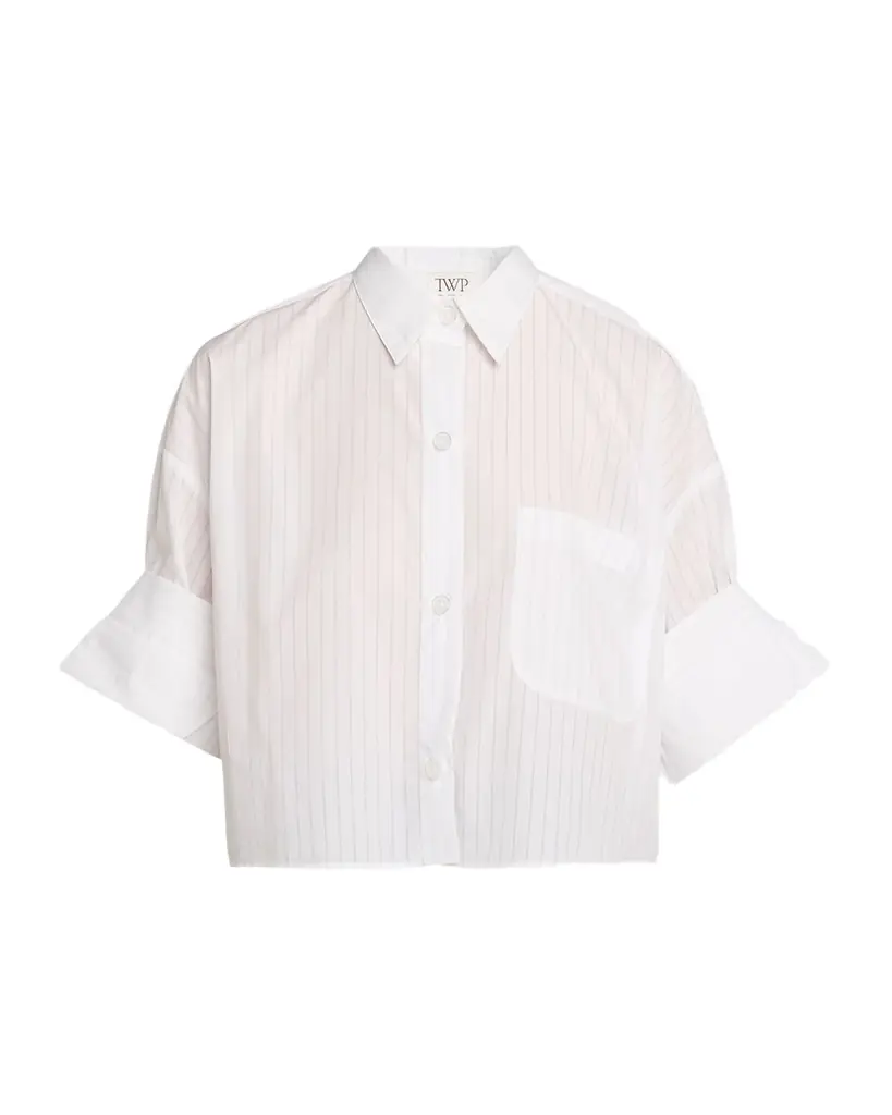 TWP Next Ex Striped Cropped Shirt
