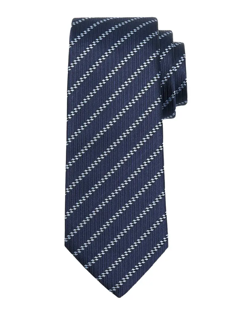 Giorgio Armani Men 's Diagonal Striped Woven Silk Jacquard Tie