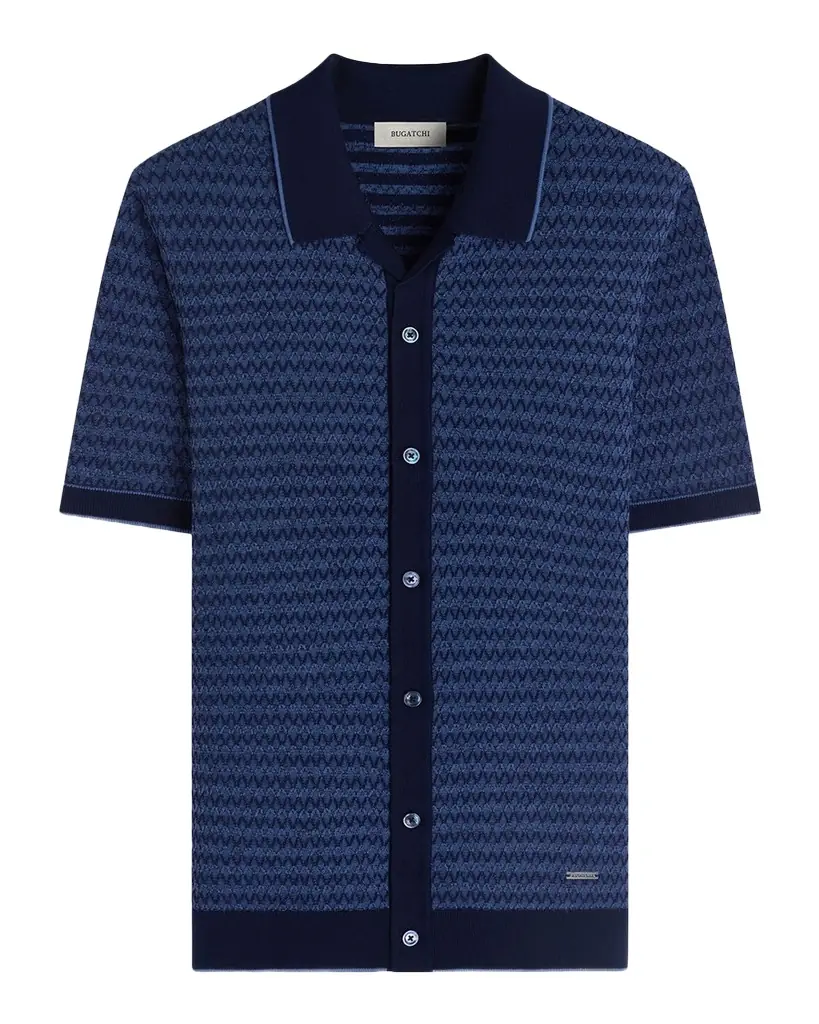 Bugatchi Men 's Two-Tone Honeycomb Button-Front weater - Women's Clothing