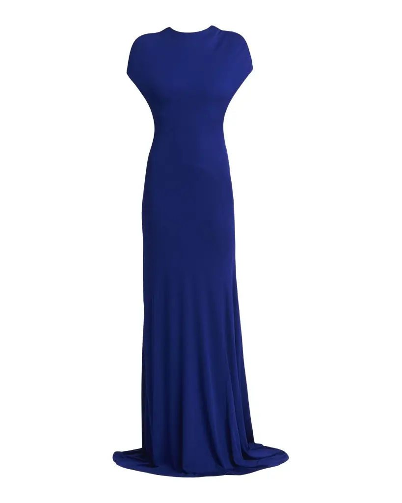 TOM FORD Cap-Sleeve Backless Trumpet Gown