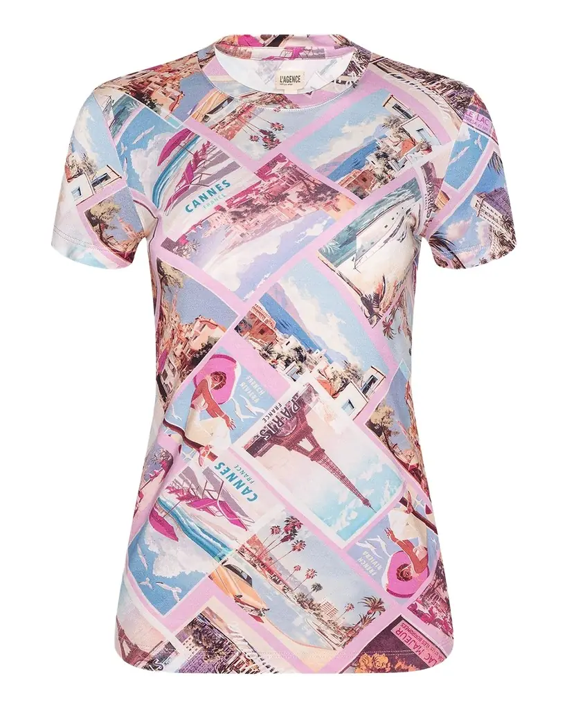 L 'Agence Ressi Short-Sleeve Postcard Tee