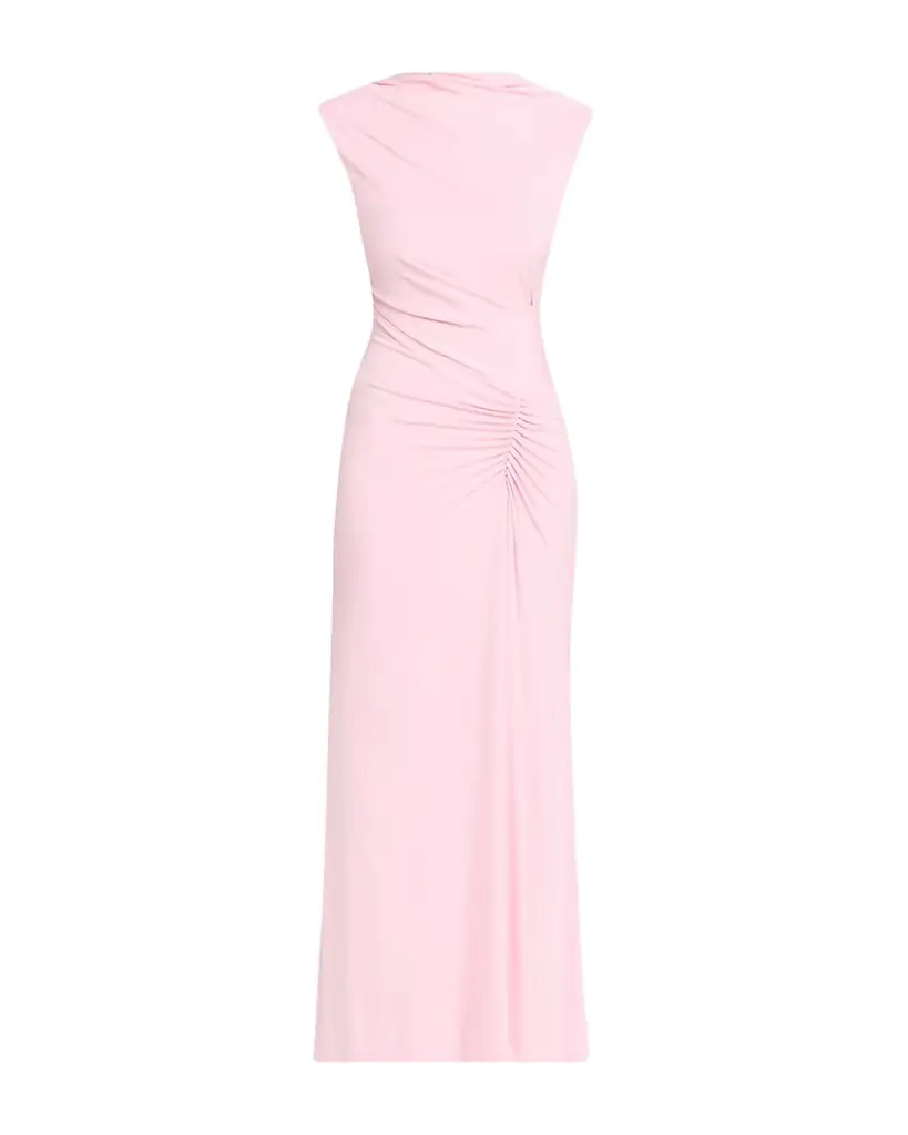 SIMKHAI Acacia Draped Jersey Midi Dress